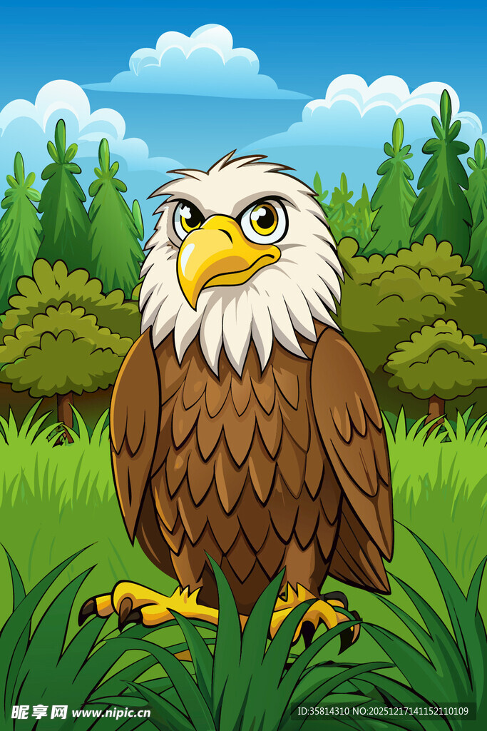 草原上的威严老鹰