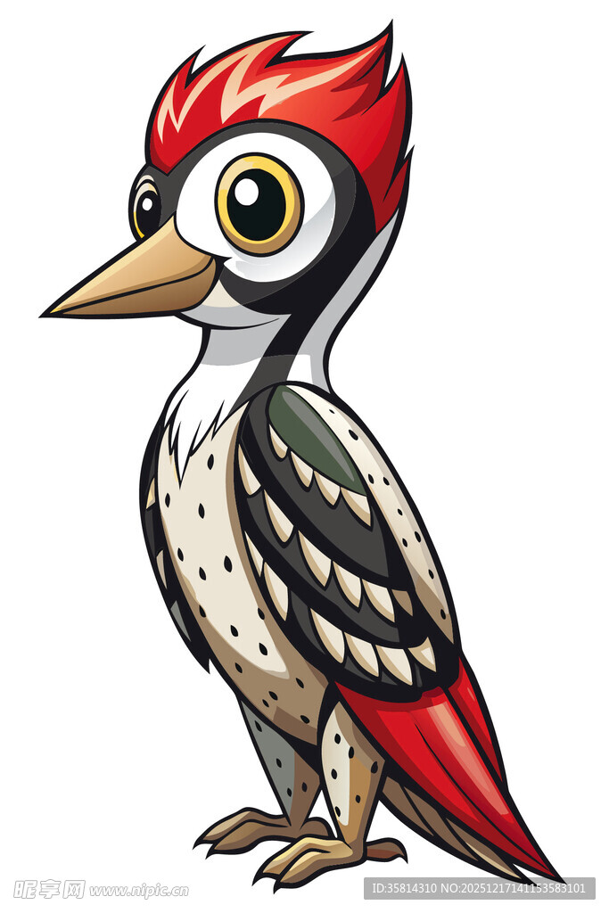 卡通啄木鸟形象
