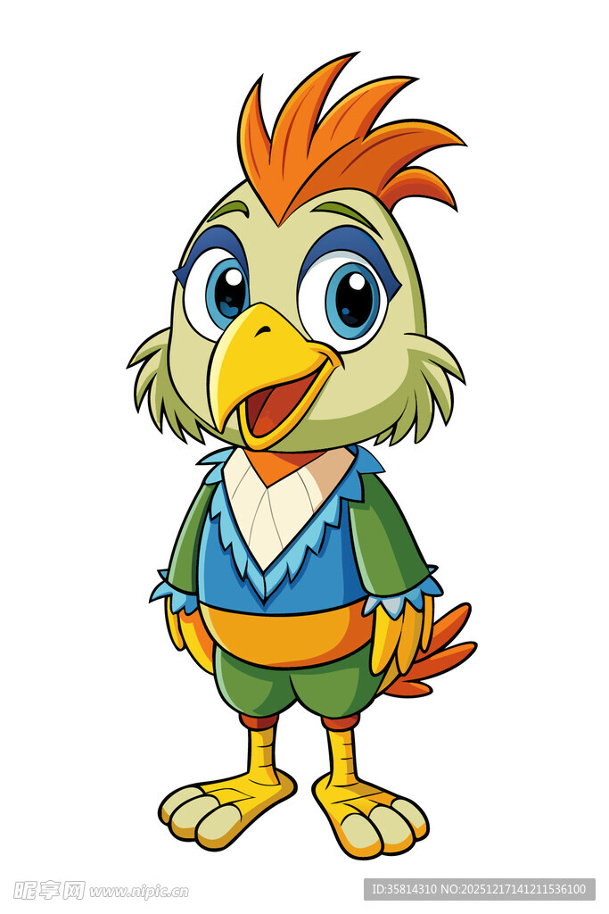 卡通公鸡形象角色