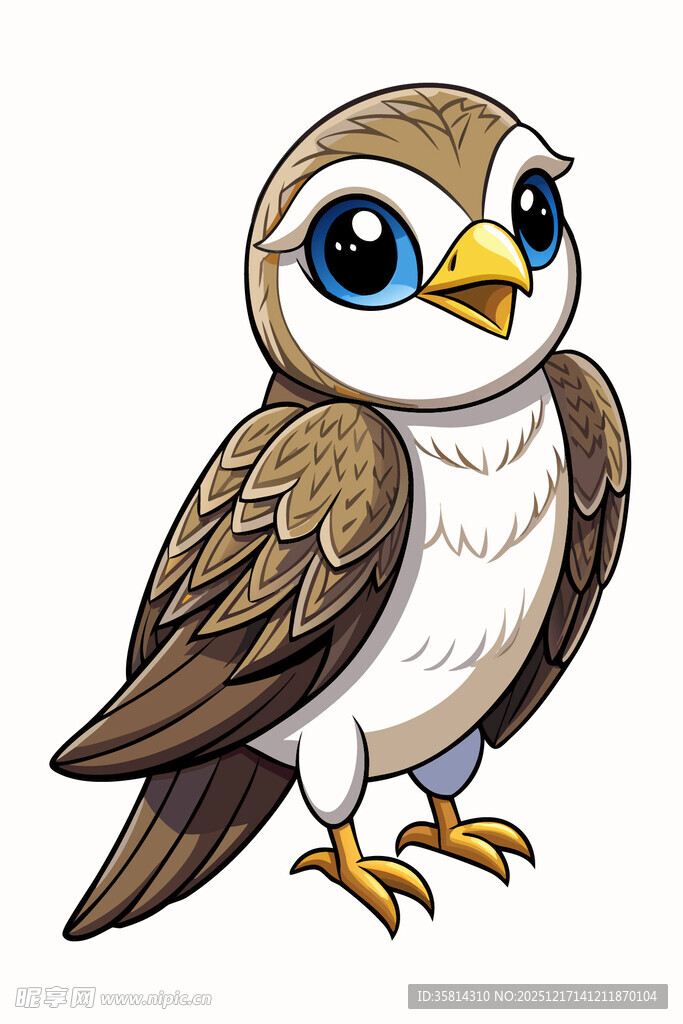 可爱卡通小鸟形象展示