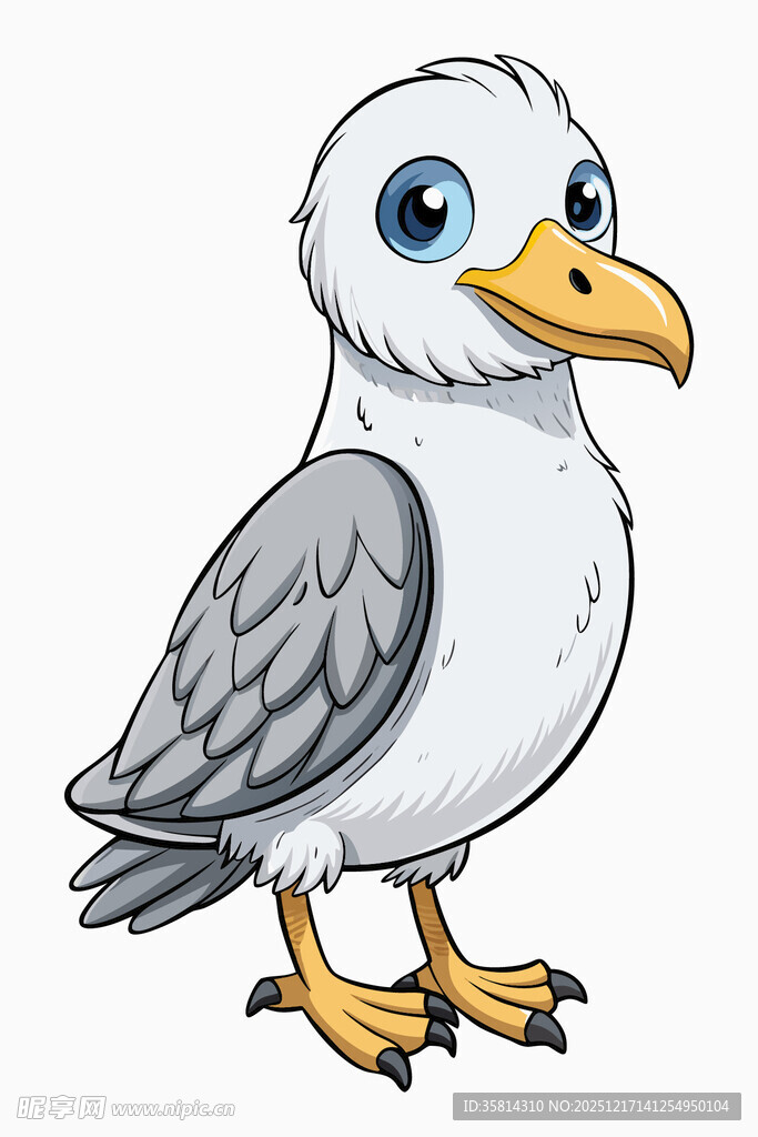 可爱卡通海鸥形象