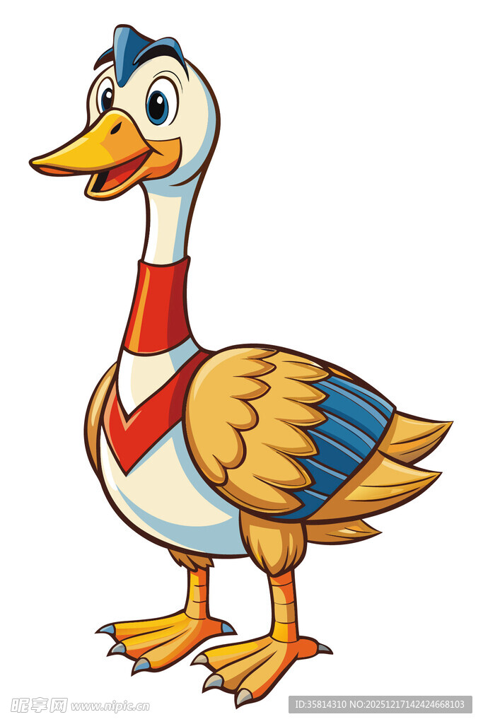 卡通鸭子形象