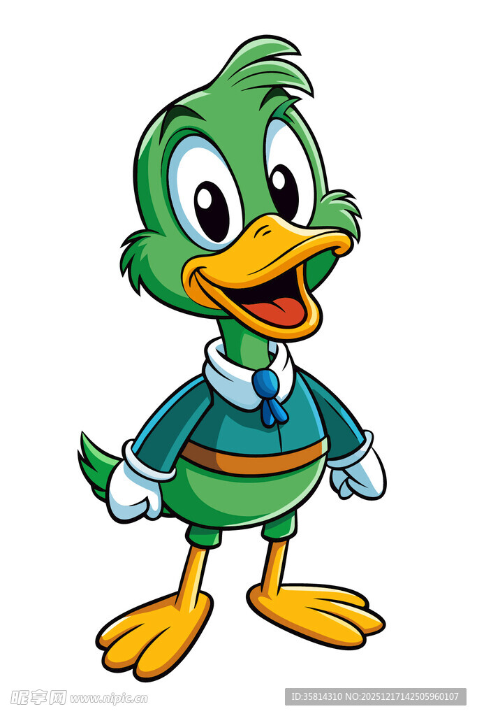 卡通绿鸭形象
