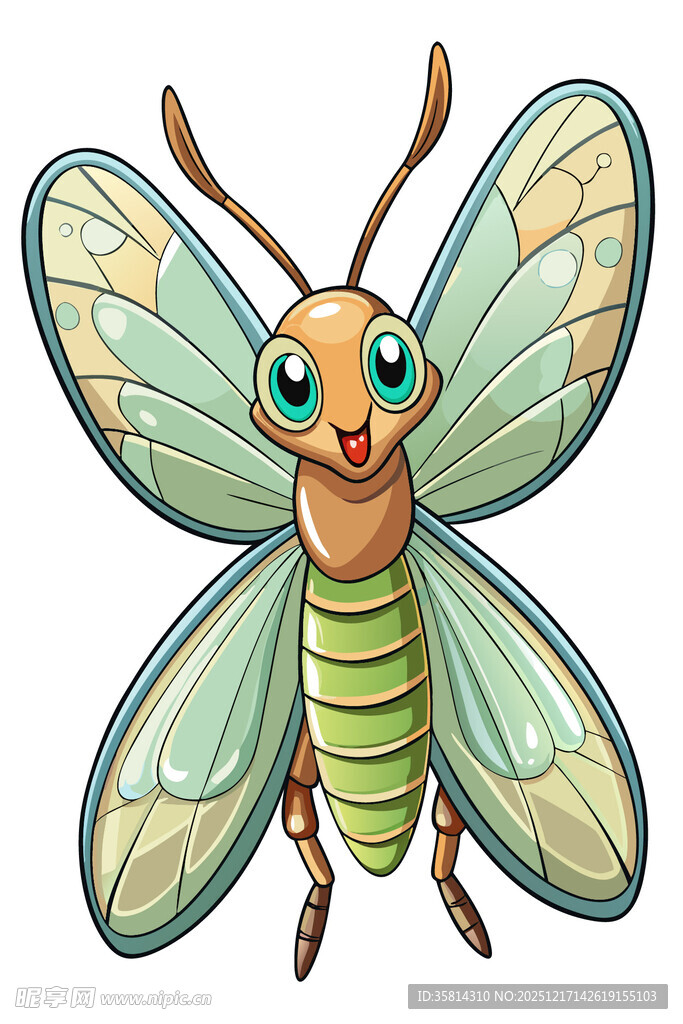 可爱卡通飞虫形象