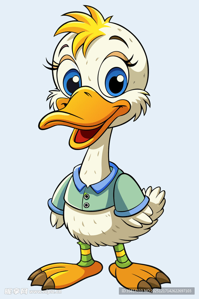 可爱卡通小鸭形象