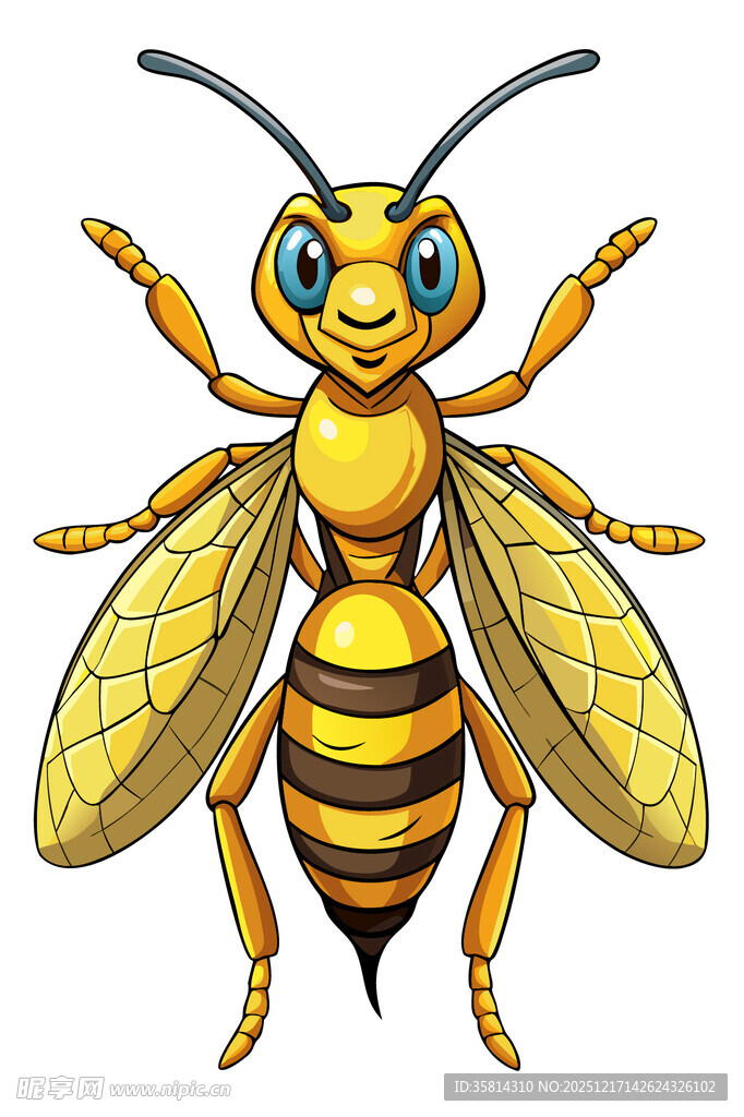 可爱卡通大黄蜂形象