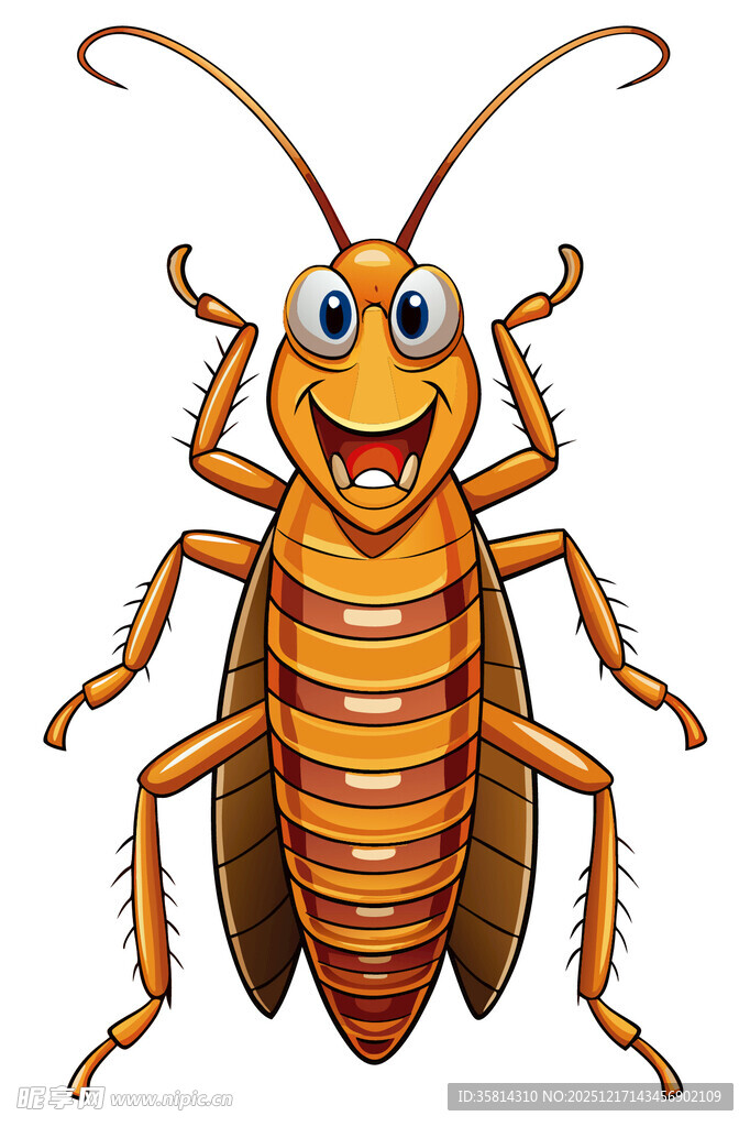 可爱卡通蟑螂形象