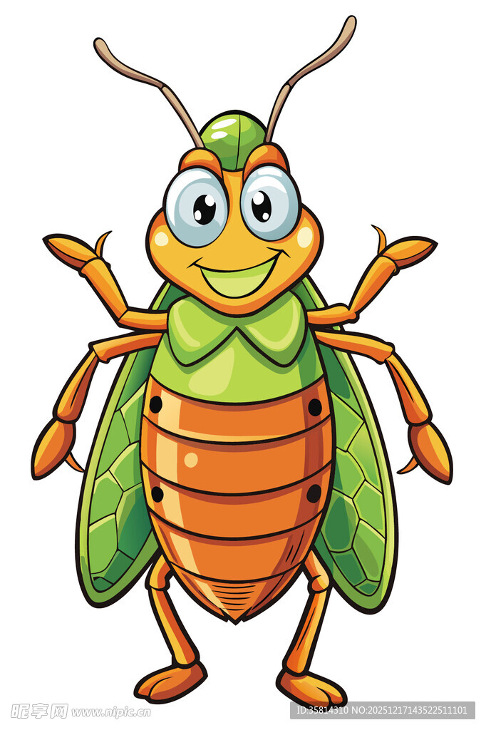 可爱卡通昆虫形象