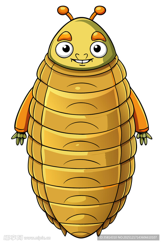 卡通形象的黄色甲虫