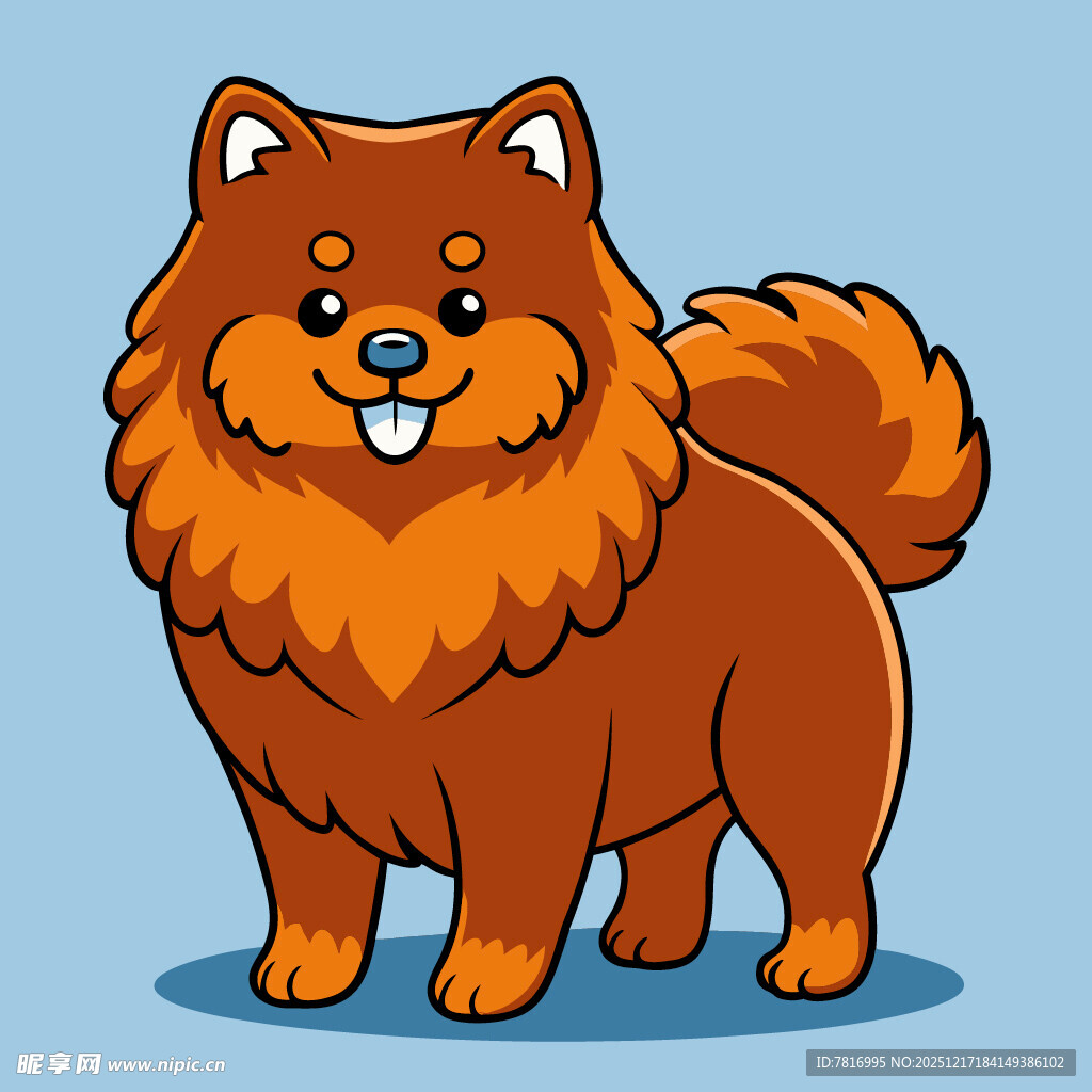 可爱松狮犬卡通形象