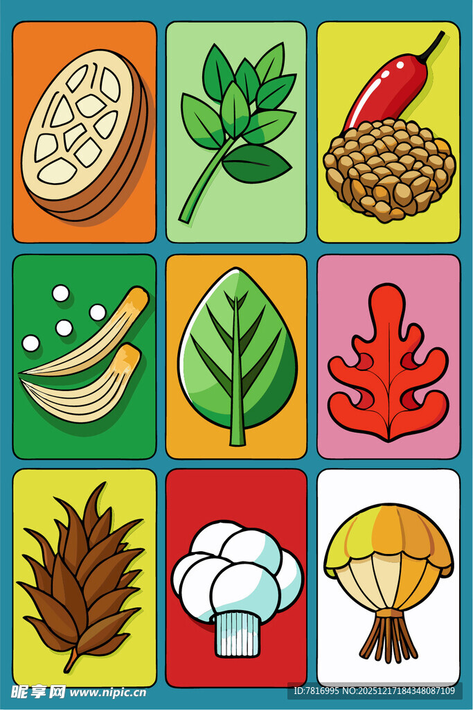 多彩植物元素集合