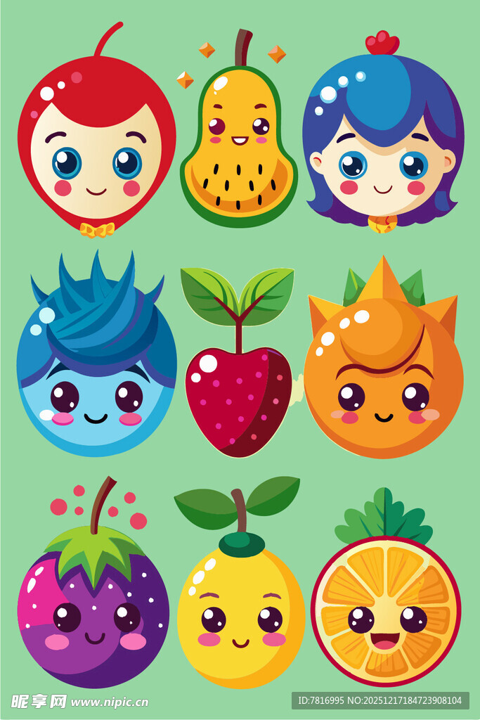 可爱水果拟人卡通形象