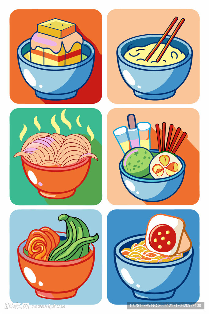 多样美味亚洲面食集锦