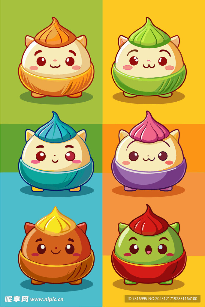 可爱多彩卡通猫咪形象