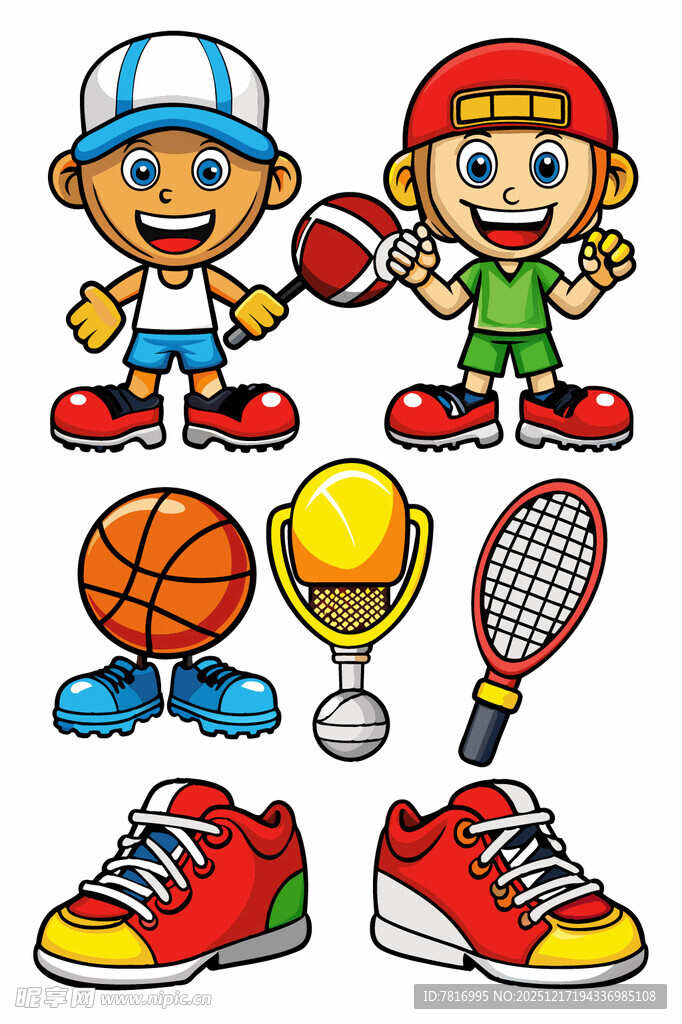 儿童运动装备与运动形象