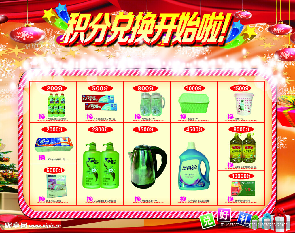 积分兑换商品展示