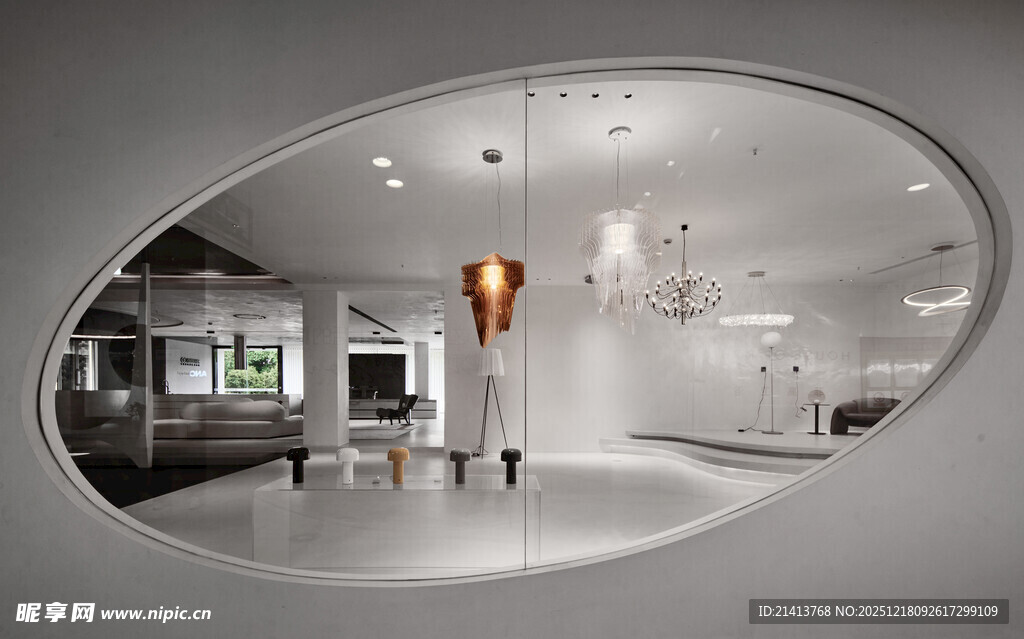 现代弧形室内空间设计