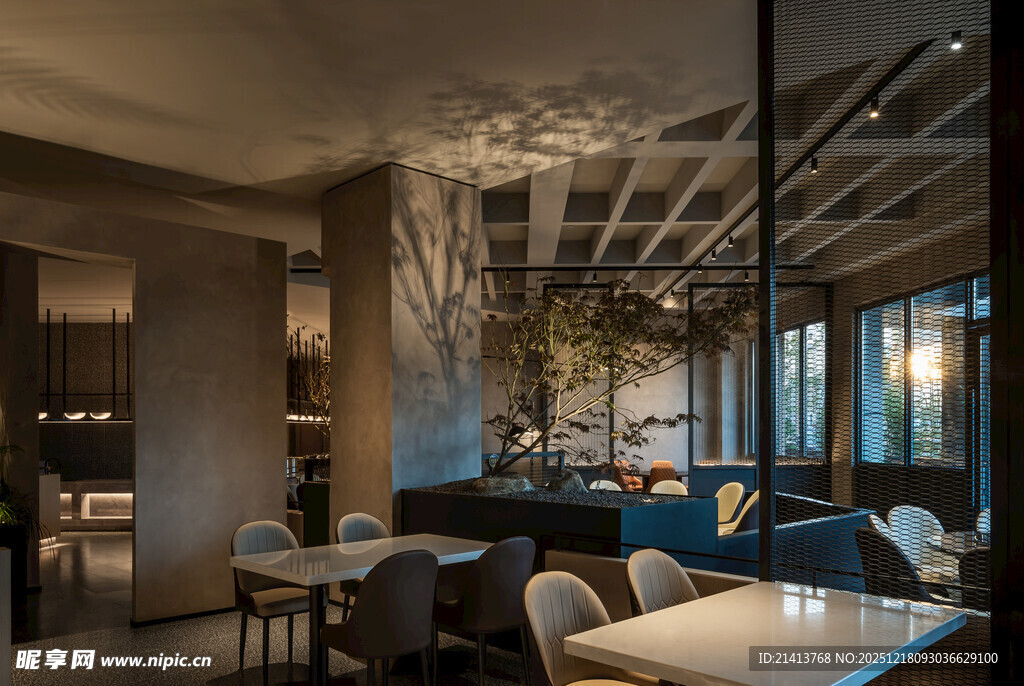 现代风格餐厅室内场景