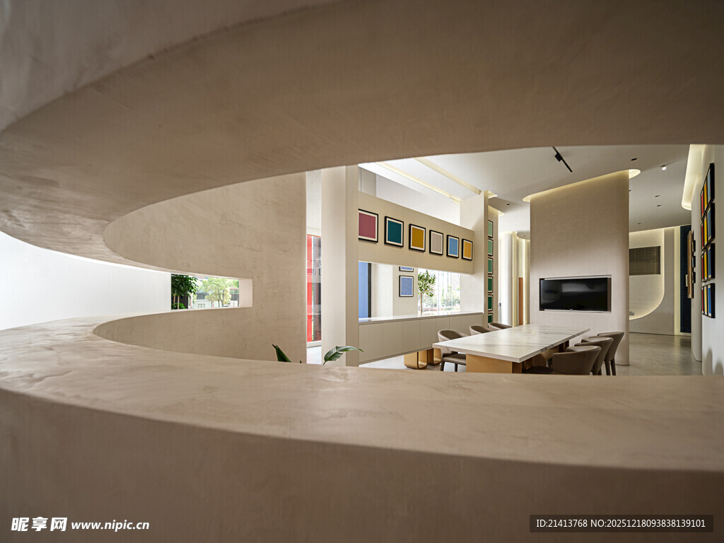 现代弧形室内空间设计