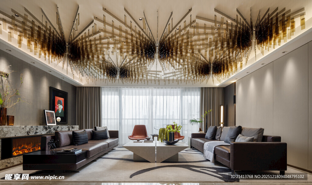 豪华现代风客厅室内设计