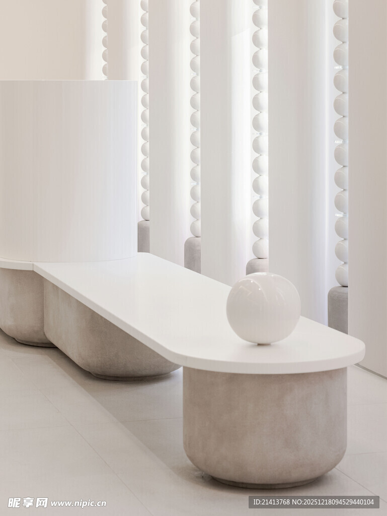 简约风格水泥材质茶几摆件