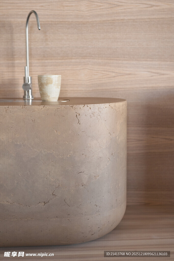简约水泥洗手盆设计