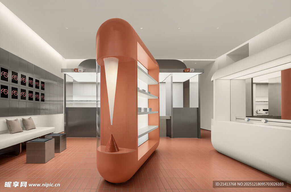 现代时尚室内弧形装饰空间