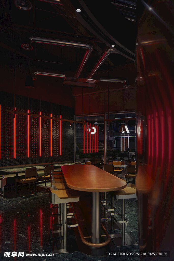 现代酷炫风格的室内空间