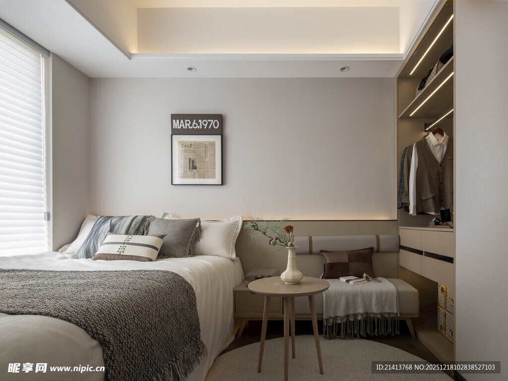 简约现代风卧室室内场景