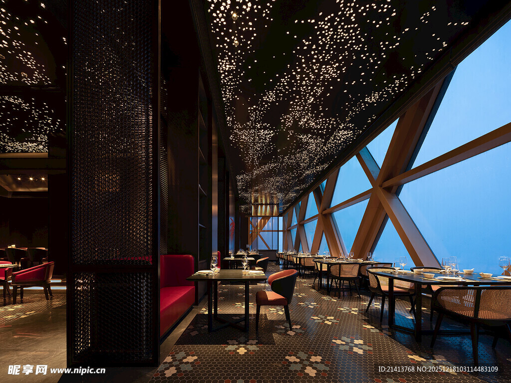 现代风格豪华餐厅内景