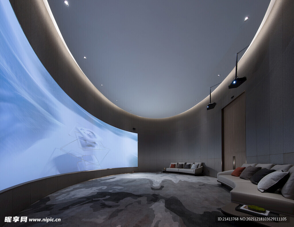 现代弧形设计卧室空间