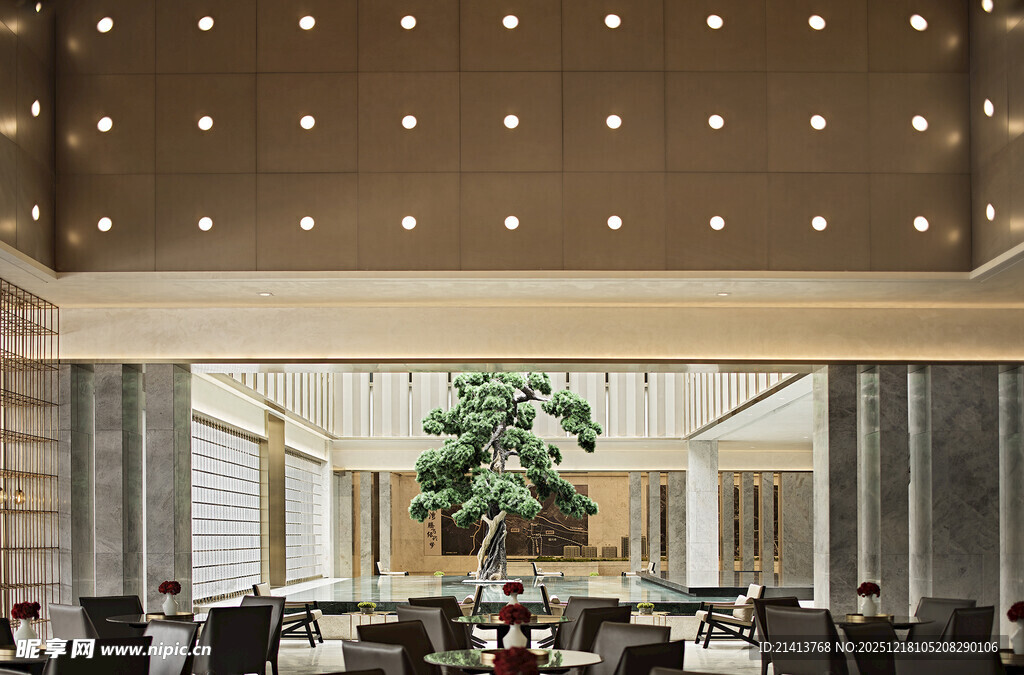 现代大气的室内休息空间