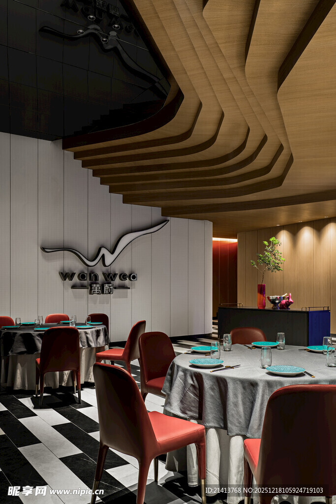 时尚个性的餐厅室内场景