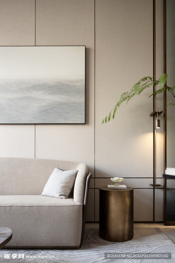 简约现代风客厅一角