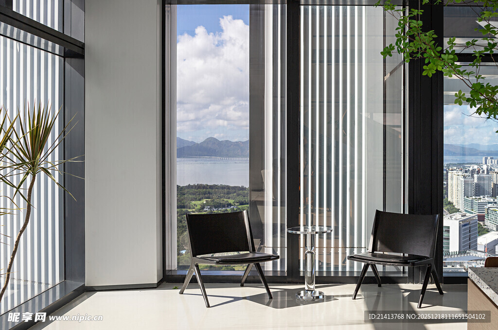 现代简约风阳台休闲空间