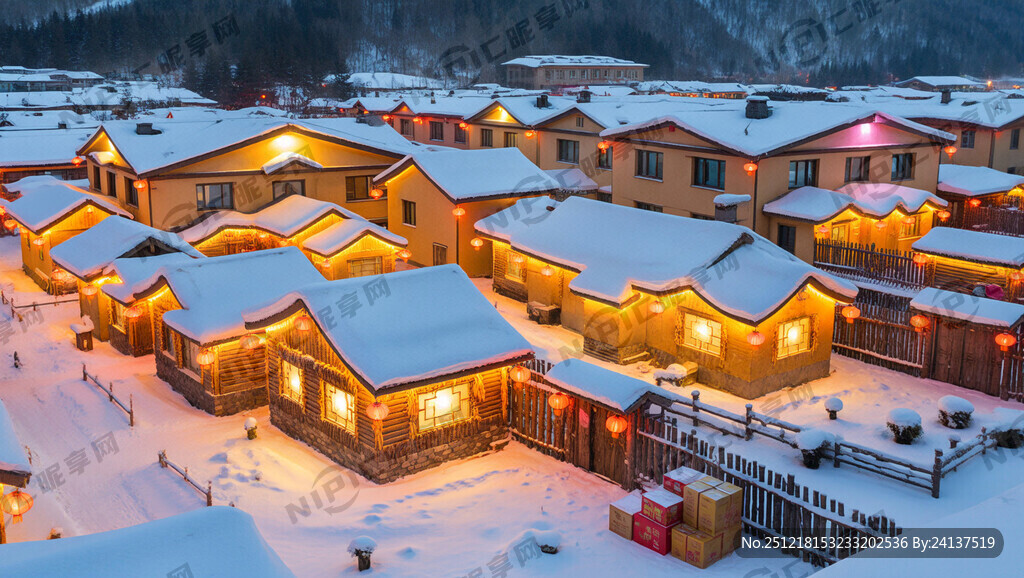 温馨中国北方社区雪景 邻里