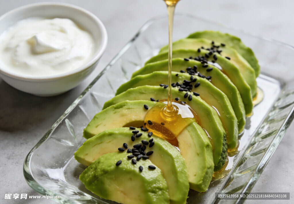 蜂蜜牛油果切片
