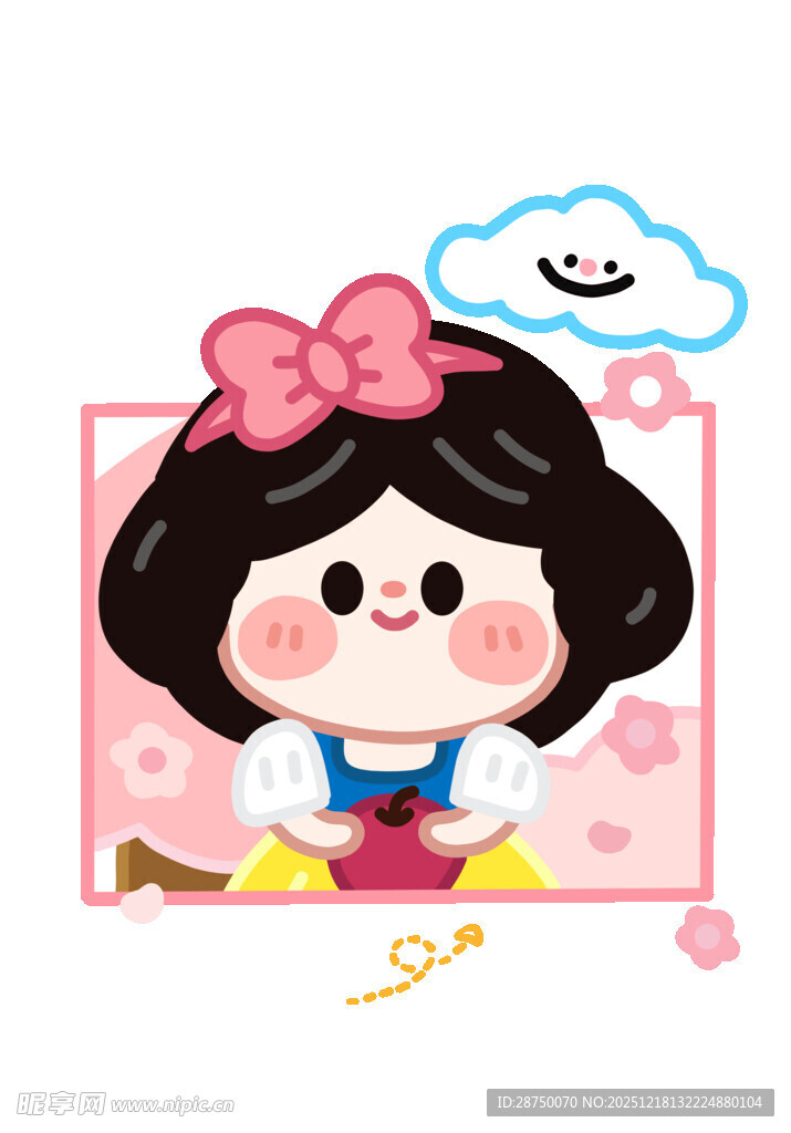 可爱卡通版白雪公主形象