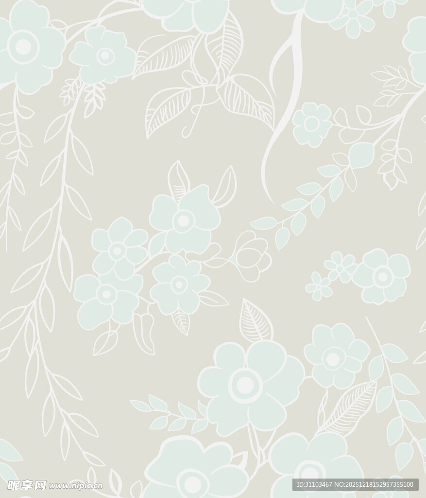 淡雅花卉纹理背景图案