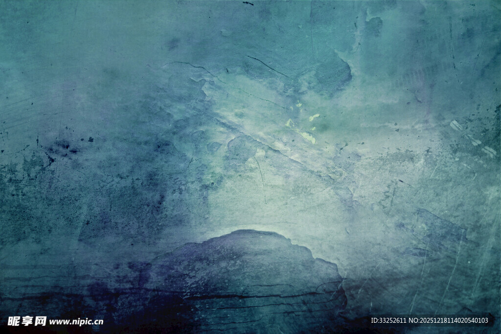 梦幻蓝调迷雾背景画面