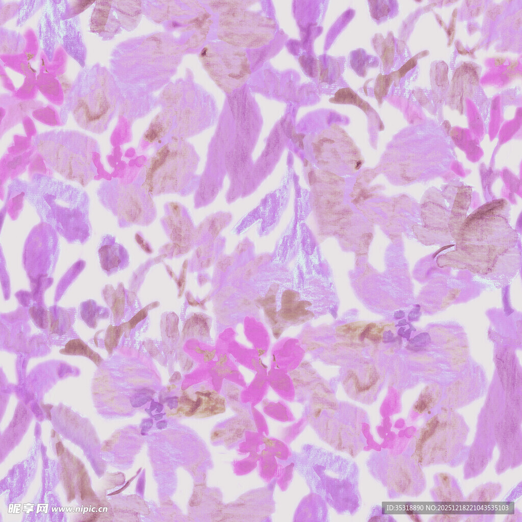 淡紫色花卉抽象图案纹理