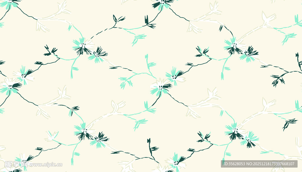 清新花鸟图案背景