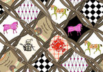 复古风拼贴图案纹理设计
