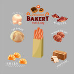 面包店美味烘焙  面包玻璃贴