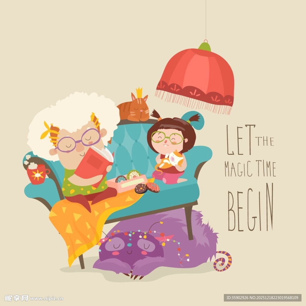 祖孙温馨共读时光