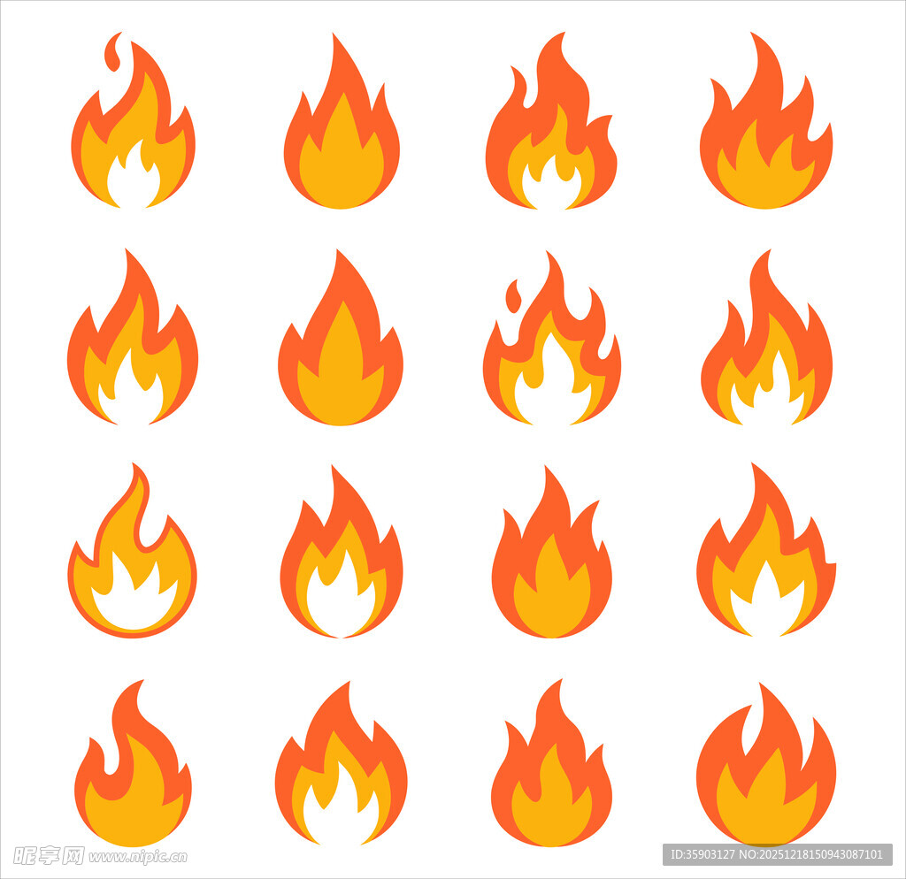 卡通火焰