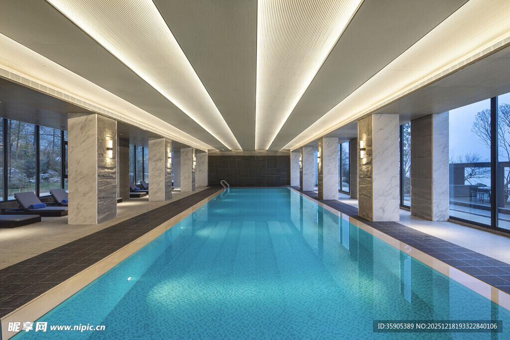 室内豪华泳池景观