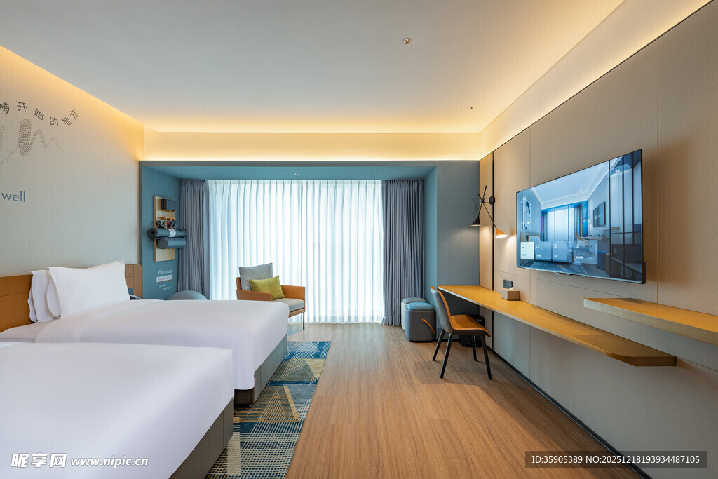 现代简约风格的酒店客房