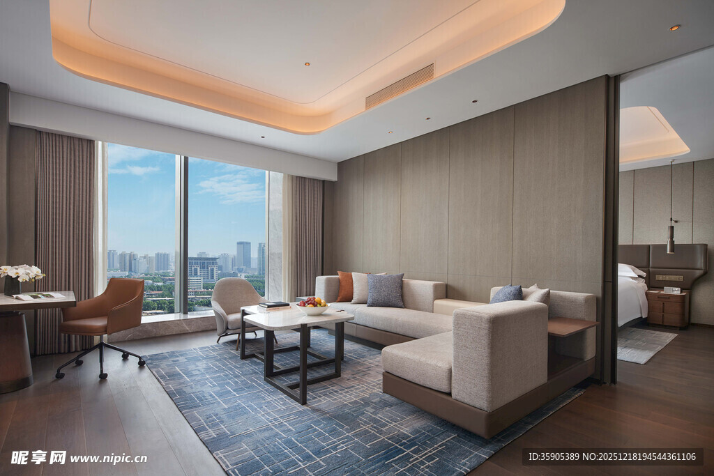 现代豪华客厅室内空间展示