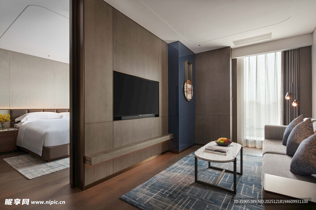 现代简约风酒店客房一角